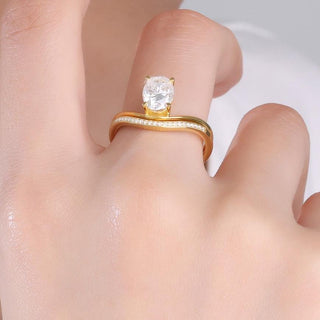 Celestial Bind · Oval Cut Moissanite Engagement Ring