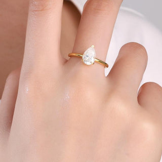 Lumen Vow · Pear Cut Moissanite Engagement Ring