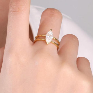 Solar Flare · Marquise Cut Moissanite Statement Ring