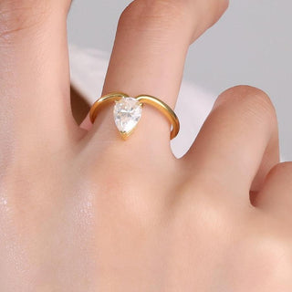 Dewlight Whisper · Pear Cut Moissanite Promise Ring