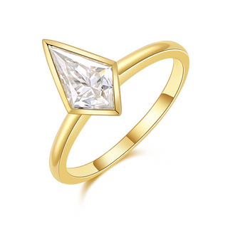 Vector Flame · Kite Cut Moissanite Statement Ring