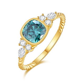 Sylvan Verse · Cushion Cut Moissanite Promise Ring