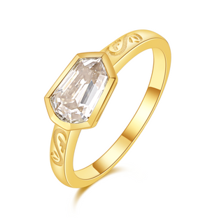 Rune Light · Hexagon Cut Moissanite Promise Ring