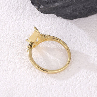 Vector Flame · Kite Cut Moissanite Statement Ring