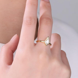 Vector Flame · Kite Cut Moissanite Statement Ring