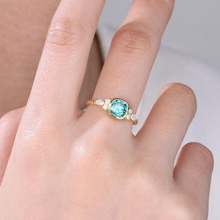 Sylvan Verse · Cushion Cut Moissanite Promise Ring