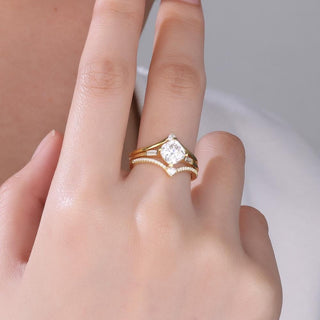 Temple of Light · Cushion Cut Moissanite Engagement Ring