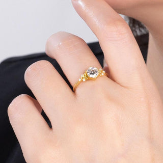 Ethereal Bond · Hexagon Cut Moissanite Engagement Ring
