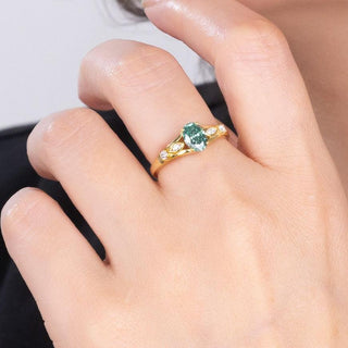 Whispering Fern · Oval Cut Moissanite Engagement Ring
