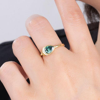 Goddess Tear · Pear Cut Moissanite Engagement Ring