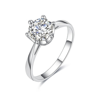 Timeless Vow • Round Cut Moissanite Engagement Ring