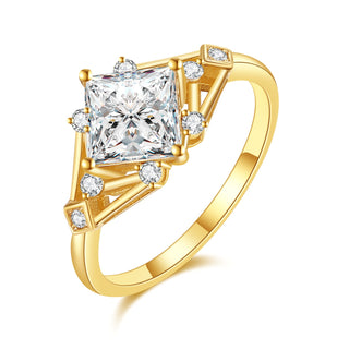 Crownspire · Princess Cut Moissanite Engagement Ring