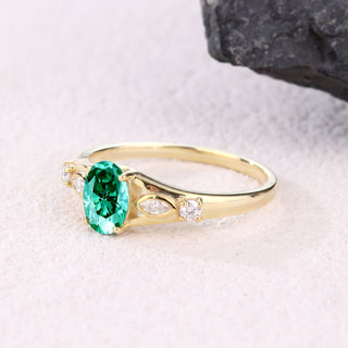 Whispering Fern · Oval Cut Moissanite Engagement Ring