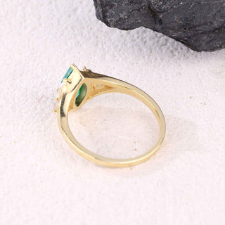 Verdant Crown · Marquise Cut Moissanite Engagement Ring