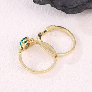 Forest Bloom · Oval Cut Moissanite Bridal Set