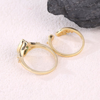 Sapphire Bloom · Marquise Cut Moissanite Bridal Set