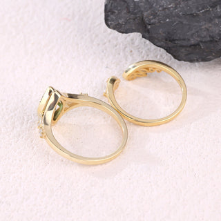 Sylvan Flame · Marquise Cut Moissanite Bridal Set