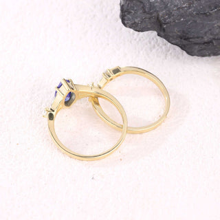 Sapphire Echo · Marquise Cut Moissanite Bridal Set