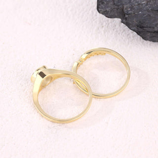 Halo Crest · Round Cut Moissanite Bridal Set