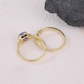 Imperial Tide · Cushion Cut Moissanite Bridal Set