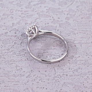 Blossom Pledge • Round Cut Moissanite Promise Ring