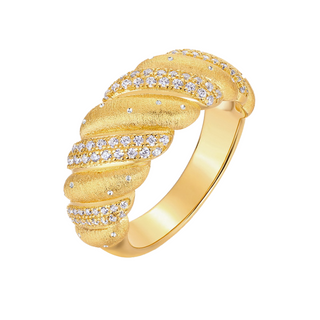 925 italian silver ring  5ACZ inlaid brushed ring