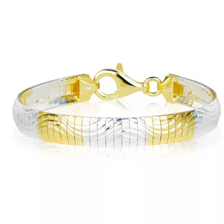 925 Italian Silver Bracelet, Tricolor hand