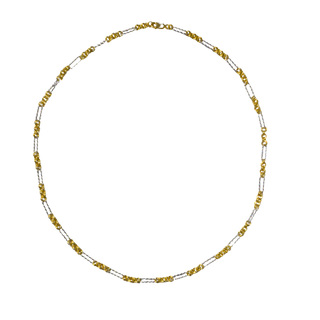 925 Italian Silver Necklace 3.0 Pressed Ripple Double Ring Necklace 50CM