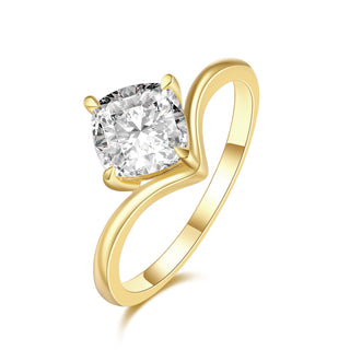 Endless Whisper · Cushion Cut Moissanite Promise Ring