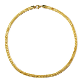 925 Italian Silver Necklace，5mm woven hollow net necklace，40cm