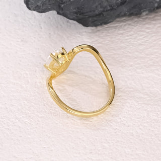 Tide of Grace · Oval Cut Moissanite Promise Ring