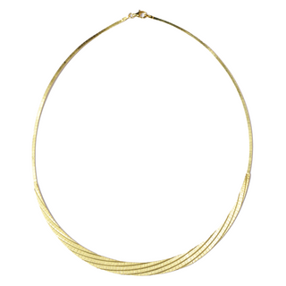 925 Italian Silver Necklace，Quicksand diagonal double Egyptian wind necklace,45cm