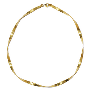 925 Italian Silver Necklace 4m laser embraced soft collar 44+5cm