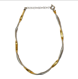 925 Italian Silver Necklace 060T wist pack heart wave tube necklace 40+5cm