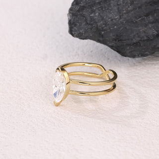 Solar Flare · Marquise Cut Moissanite Statement Ring