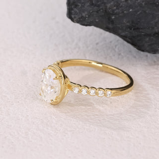 Silent Bloom · Oval Cut Moissanite Promise Ring