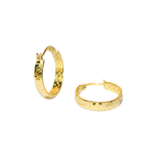 925 Italian Silver Earring, 19mm broken ice shield