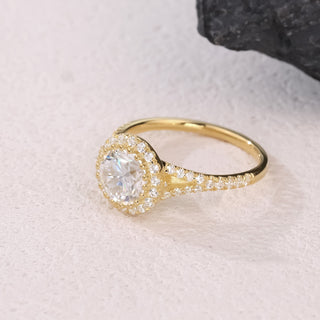 Aurora Crown · Round Cut Moissanite Engagement Ring