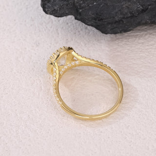 Aurora Crown · Round Cut Moissanite Engagement Ring
