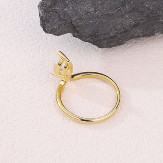 Dewlight Whisper · Pear Cut Moissanite Promise Ring