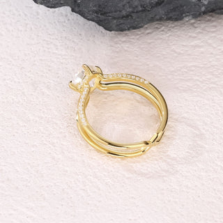 Golden Orbit · Cushion Cut Moissanite Statement Ring