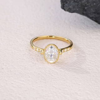 Velvet Glow · Oval Cut Moissanite Promise Ring