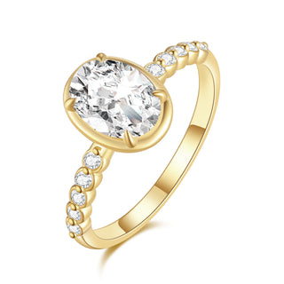 Silent Bloom · Oval Cut Moissanite Promise Ring
