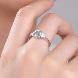 Ocean Prism · Emerald Cut Aquamarine Engagement Ring