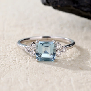 Ocean Prism · Emerald Cut Aquamarine Engagement Ring