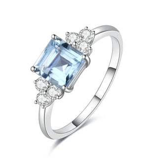 Ocean Prism · Emerald Cut Aquamarine Engagement Ring
