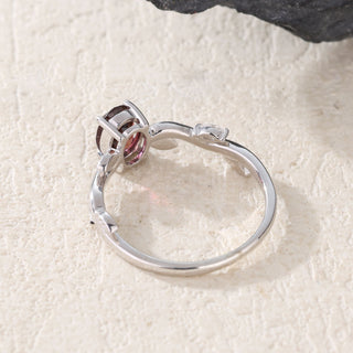 Rosy Vine · Oval Cut Tourmaline Promise Ring