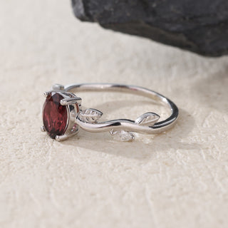 Rosy Vine · Oval Cut Tourmaline Promise Ring