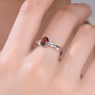 Rosy Vine · Oval Cut Tourmaline Promise Ring