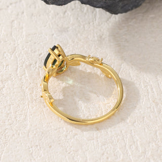 Forest Tear · Pear Cut Tourmaline Promise Ring